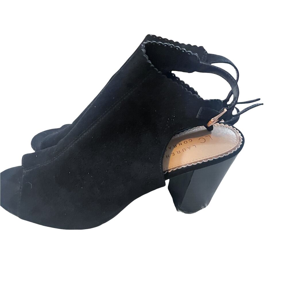 LC Lauren Conrad Sunstone Black Sling Back Heeled Booties Women's Size 9.5 - Picture 3 of 13
